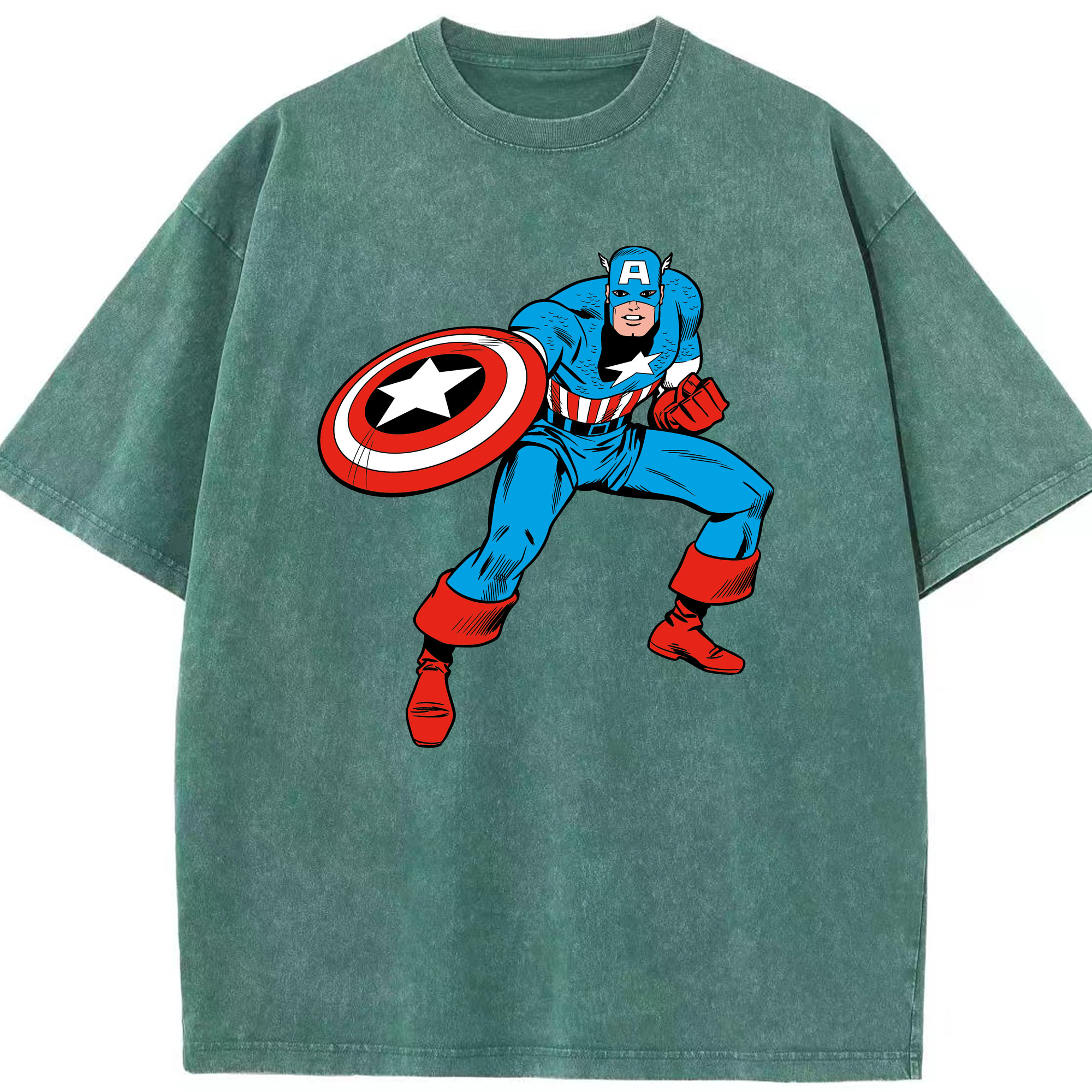 （画像用） アベンジャーズ The Avengers 綿100% ヴィンテージ風 半袖Tシャツ（フロントプリント）